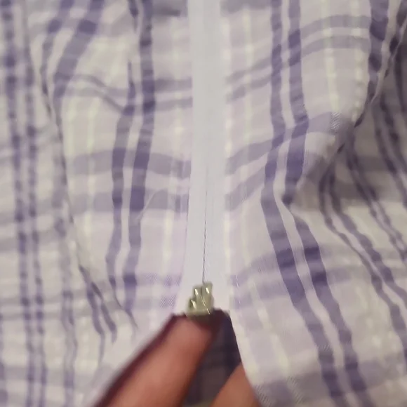 Croft & Barrow Lavender Plaid Mumu - Picture 7 of 9